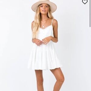 Princess Polly DLANEY MINI DRESS WHITE